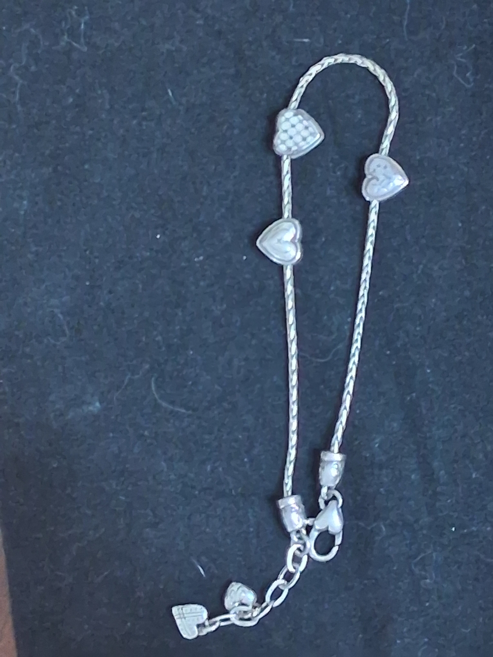 Brighton Silver Slide Heart Bracelet
